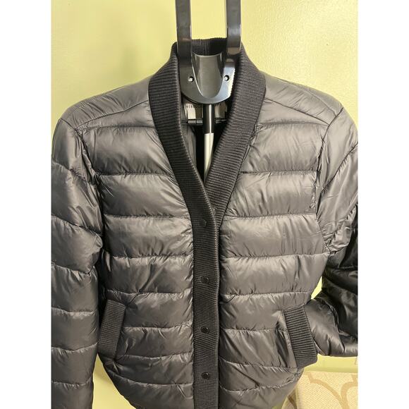 Rebecca Minkoff Black bomber puffer jacket, size extra large, NWT, MSRP $328 - Picture 11 of 12